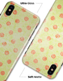 Coral Polka Dots Over Grunge Yellow - iPhone X Clipit Case