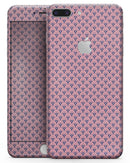 Coral SemiCircles Over Navy - Skin-kit for the iPhone 8 or 8 Plus