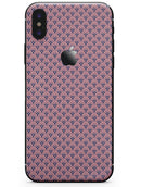 Coral SemiCircles Over Navy - iPhone X Skin-Kit