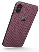 Coral SemiCircles Over Navy - iPhone X Skin-Kit