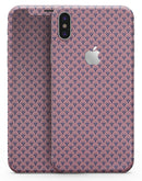 Coral SemiCircles Over Navy - iPhone X Skin-Kit