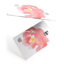 Coral Watercolor Hibiscus - Premium Protective Decal Skin-Kit for the Apple Credit Card