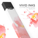 Coral Watercolor Hibiscus - Premium Decal Protective Skin-Wrap Sticker compatible with the Juul Labs vaping device