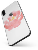 Coral Watercolor Hibiscus - iPhone X Skin-Kit
