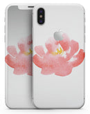 Coral Watercolor Hibiscus - iPhone X Skin-Kit