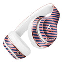 Coral and Navy Blue Diagnoal Stripes 2 Full-Body Skin Kit for the Beats by Dre Solo 3 Wireless Headphones