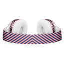 Coral and Navy Blue Diagnoal Stripes 2 Full-Body Skin Kit for the Beats by Dre Solo 3 Wireless Headphones