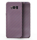 Coral and Navy Blue Diagnoal Stripes - Samsung Galaxy S8 Full-Body Skin Kit