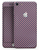 Coral and Navy Blue Diagnoal Stripes - Skin-kit for the iPhone 8 or 8 Plus