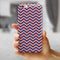 Coral and Navy Chevron Pattern iPhone 6/6s or 6/6s Plus 2-Piece Hybrid INK-Fuzed Case