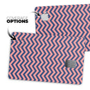 Coral and Navy Chevron Pattern - Premium Protective Decal Skin-Kit for the Apple Credit Card