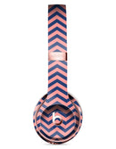 Coral and Navy Chevron Pattern Full-Body Skin Kit for the Beats by Dre Solo 3 Wireless Headphones