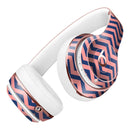 Coral and Navy Chevron Pattern Full-Body Skin Kit for the Beats by Dre Solo 3 Wireless Headphones
