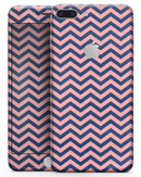Coral and Navy Chevron Pattern - Skin-kit for the iPhone 8 or 8 Plus