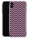 Coral and Navy Chevron Pattern - iPhone X Clipit Case