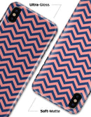 Coral and Navy Chevron Pattern - iPhone X Clipit Case