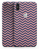 Coral and Navy Chevron Pattern - iPhone X Skin-Kit