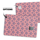 Coral and Navy Damask Pattern - Premium Protective Decal Skin-Kit for the Apple Credit Card