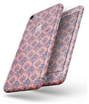 Coral and Navy Damask Pattern - Skin-kit for the iPhone 8 or 8 Plus