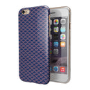 Coral and Navy Micro Cloud Pattern iPhone 6/6s or 6/6s Plus 2-Piece Hybrid INK-Fuzed Case