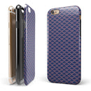 Coral and Navy Micro Cloud Pattern iPhone 6/6s or 6/6s Plus 2-Piece Hybrid INK-Fuzed Case