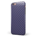 Coral and Navy Micro Cloud Pattern iPhone 6/6s or 6/6s Plus 2-Piece Hybrid INK-Fuzed Case