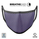 Coral and Navy Micro Cloud Pattern - Made in USA Mouth Cover Unisex Anti-Dust Cotton Blend Reusable & Washable Face Mask with Adjustable Sizing for Adult or Child