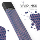 Coral and Navy Micro Cloud Pattern - Premium Decal Protective Skin-Wrap Sticker compatible with the Juul Labs vaping device