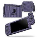 Coral and Navy Micro Cloud Pattern - Vinyl Skin Wrap for Nintendo Switch 2, OLED, Lite, Pro Controller, Wii & Classic Handhelds