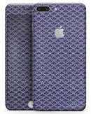 Coral and Navy Micro Cloud Pattern - Skin-kit for the iPhone 8 or 8 Plus