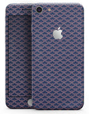 Coral and Navy Micro Cloud Pattern - Skin-kit for the iPhone 8 or 8 Plus