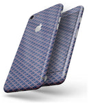Coral and Navy Micro Cloud Pattern - Skin-kit for the iPhone 8 or 8 Plus