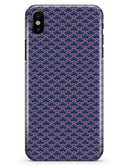 Coral and Navy Micro Cloud Pattern - iPhone X Clipit Case