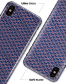Coral and Navy Micro Cloud Pattern - iPhone X Clipit Case