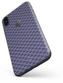 Coral and Navy Micro Cloud Pattern - iPhone X Skin-Kit