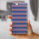 Coral and Navy Micro Triangles iPhone 6/6s or 6/6s Plus 2-Piece Hybrid INK-Fuzed Case