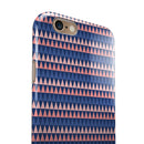 Coral and Navy Micro Triangles iPhone 6/6s or 6/6s Plus 2-Piece Hybrid INK-Fuzed Case