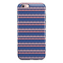 Coral and Navy Micro Triangles iPhone 6/6s or 6/6s Plus 2-Piece Hybrid INK-Fuzed Case