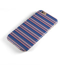 Coral and Navy Micro Triangles iPhone 6/6s or 6/6s Plus 2-Piece Hybrid INK-Fuzed Case