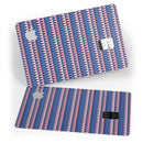 Coral and Navy Micro Triangles - Premium Protective Decal Skin-Kit for the Apple Credit Card