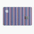 Coral and Navy Micro Triangles - Premium Protective Decal Skin-Kit for the Apple Credit Card