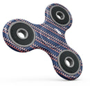 Coral and Navy Micro Triangles Full-Body Fidget Spinner Skin-Kit