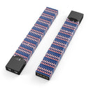 Coral and Navy Micro Triangles - Premium Decal Protective Skin-Wrap Sticker compatible with the Juul Labs vaping device