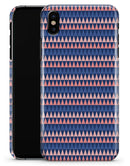 Coral and Navy Micro Triangles - iPhone X Clipit Case