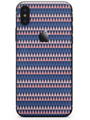 Coral and Navy Micro Triangles - iPhone X Skin-Kit