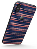 Coral and Navy Micro Triangles - iPhone X Skin-Kit