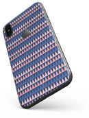 Coral and Navy Micro Triangles - iPhone X Skin-Kit