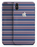 Coral and Navy Micro Triangles - iPhone X Skin-Kit