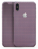 Coral and Navy Micro Woven Pattern - iPhone X Skin-Kit