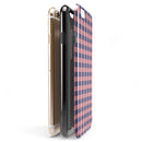 Coral and Navy Plaid Pattern iPhone 6/6s or 6/6s Plus 2-Piece Hybrid INK-Fuzed Case